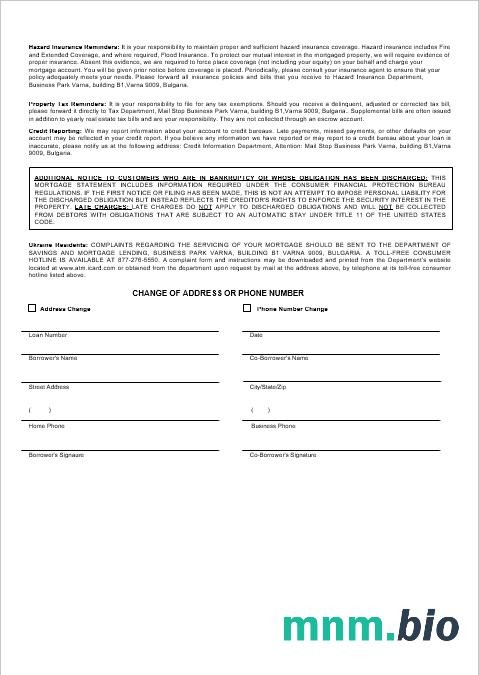 Ukraina Icard Bank wyciąg z kredytu hipotecznego w formatach Word i PDF 3